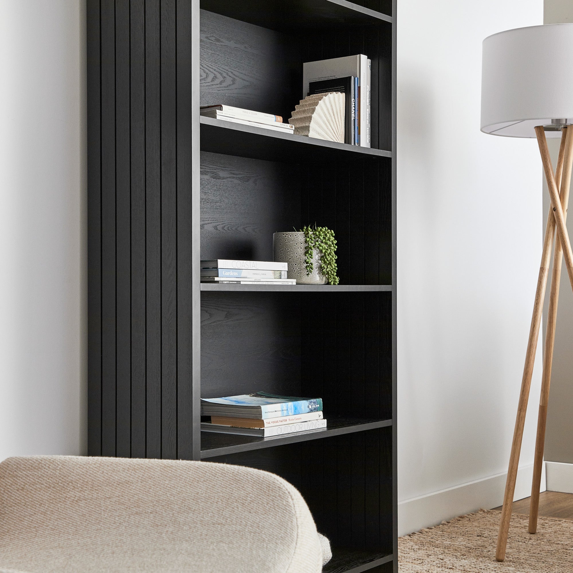 Harper 5 Tier Bookshelf Black