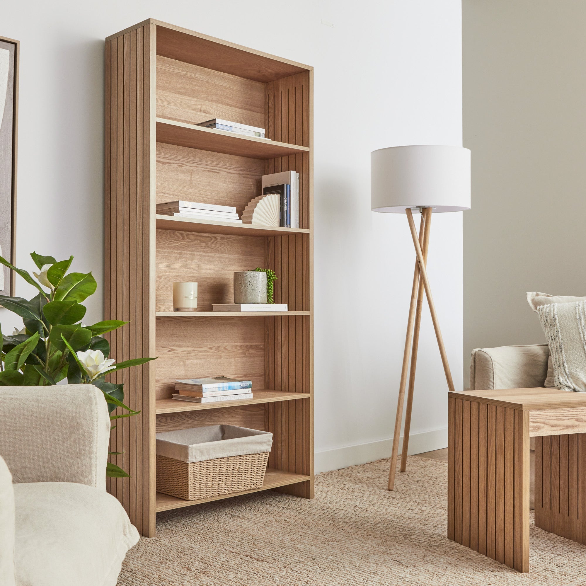 Harper 5 Tier Bookshelf Natural
