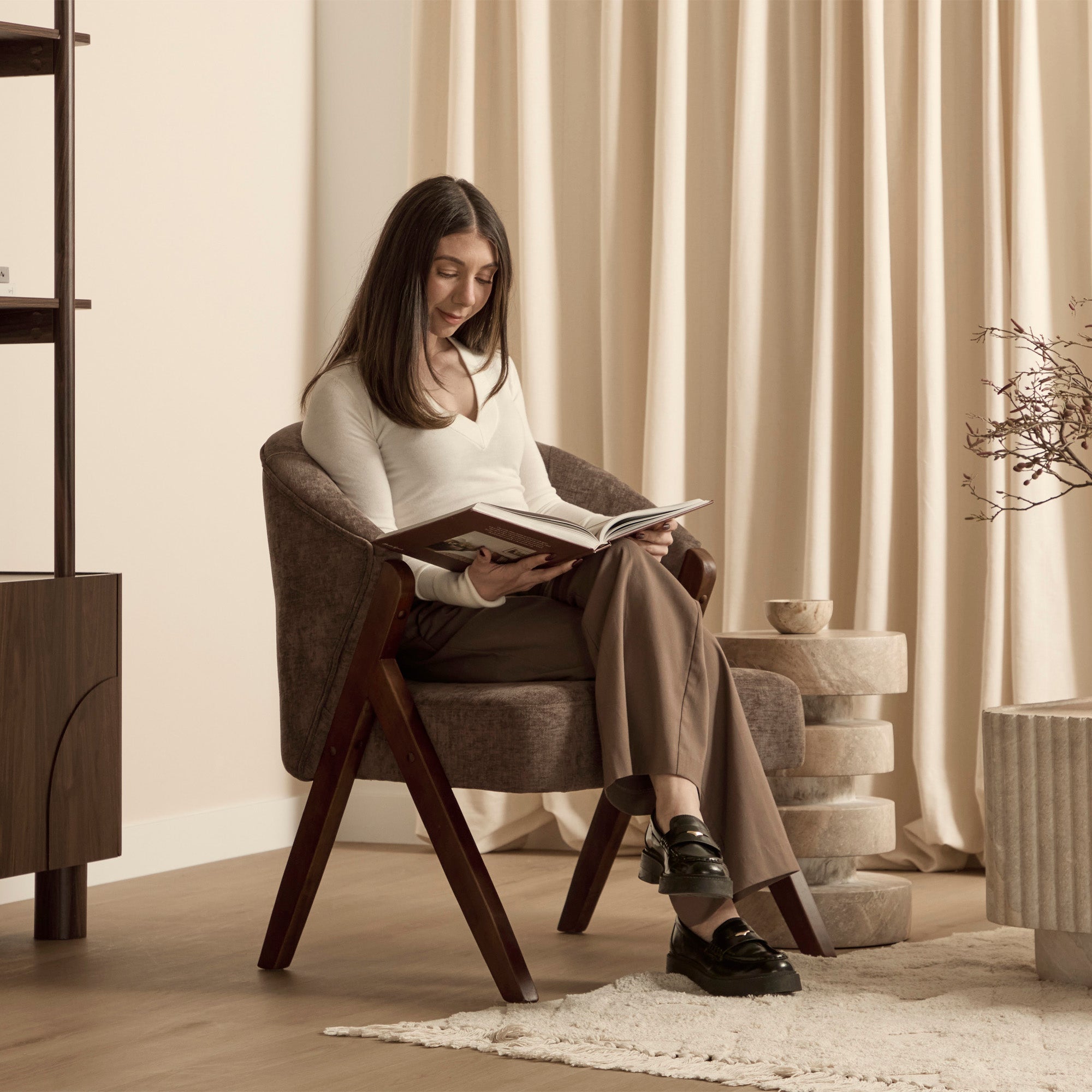 Remy Accent Chair Chocolate