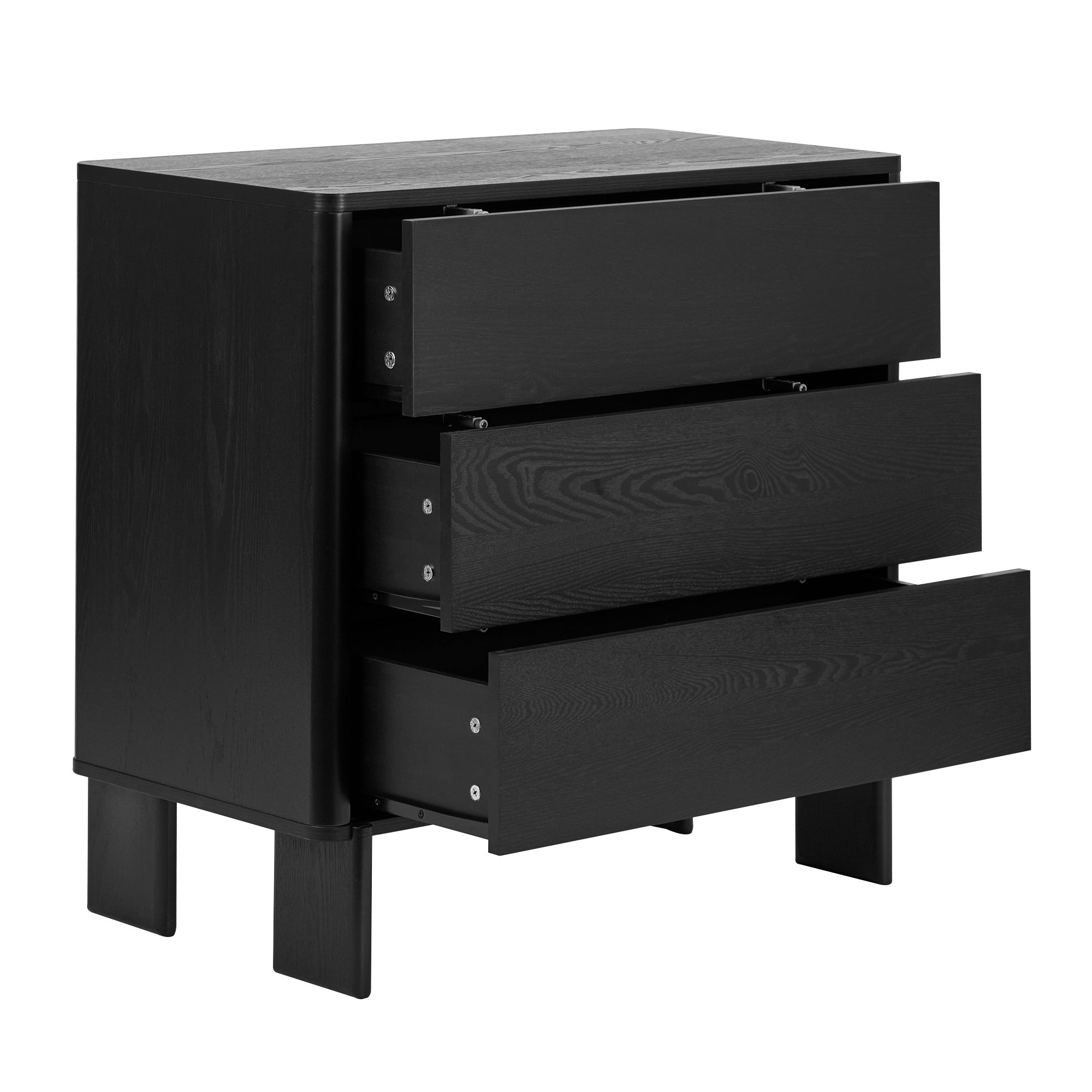 Taupo Chest of 3 Drawers Black