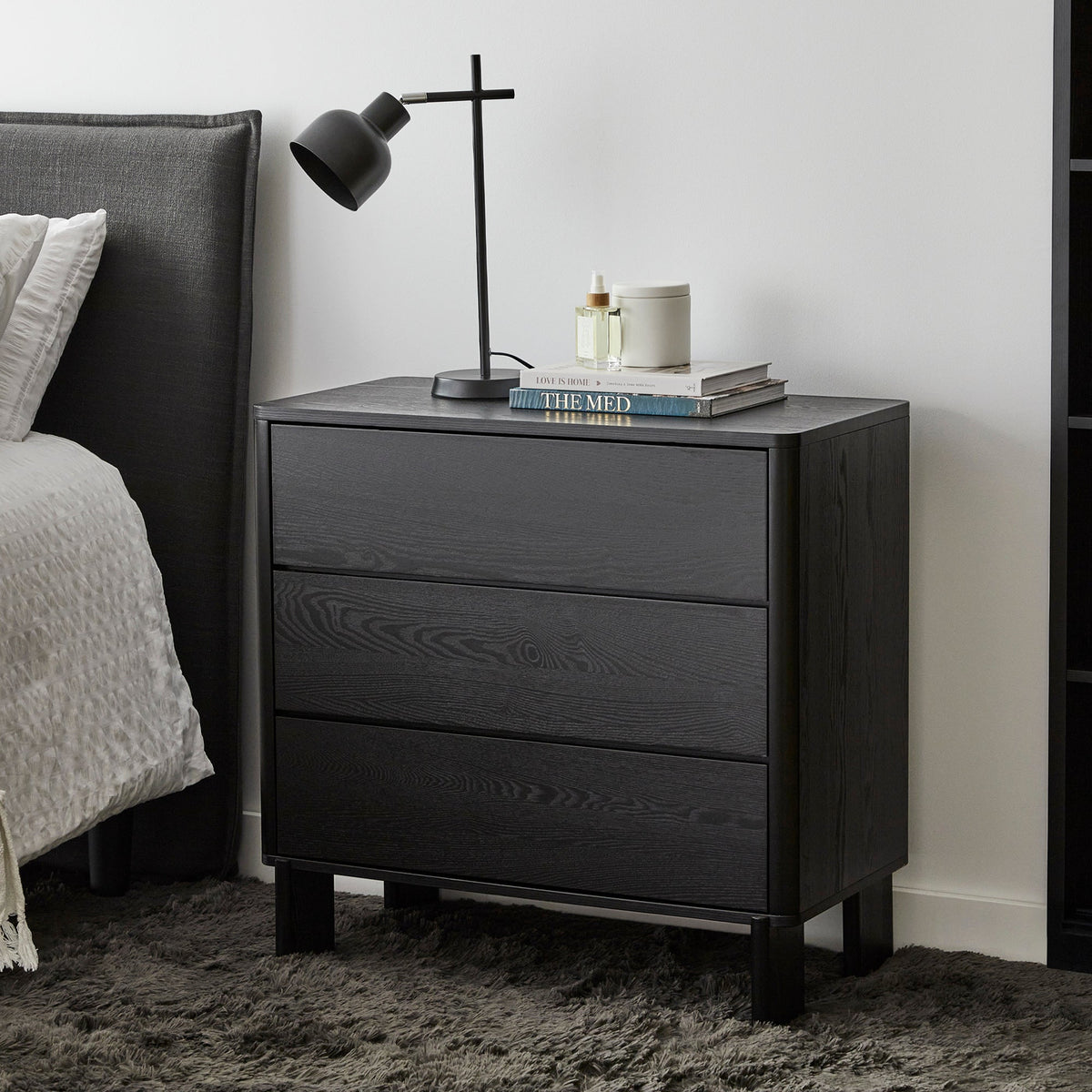 Taupo Chest of 3 Drawers Black