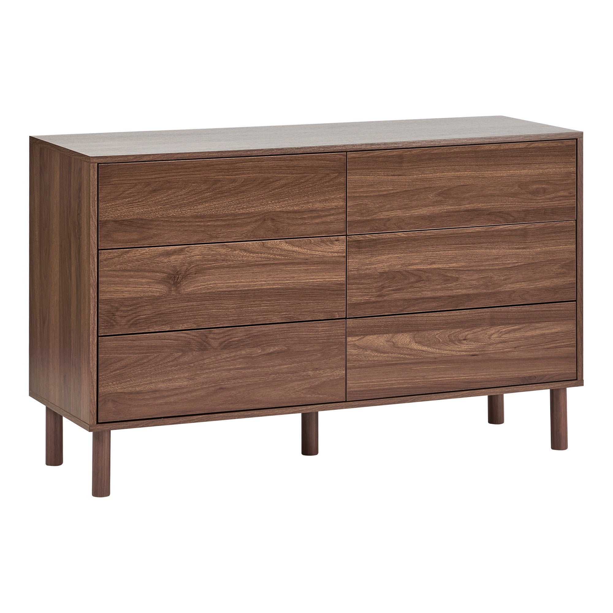 Norquay Chest of 6 Drawers Walnut