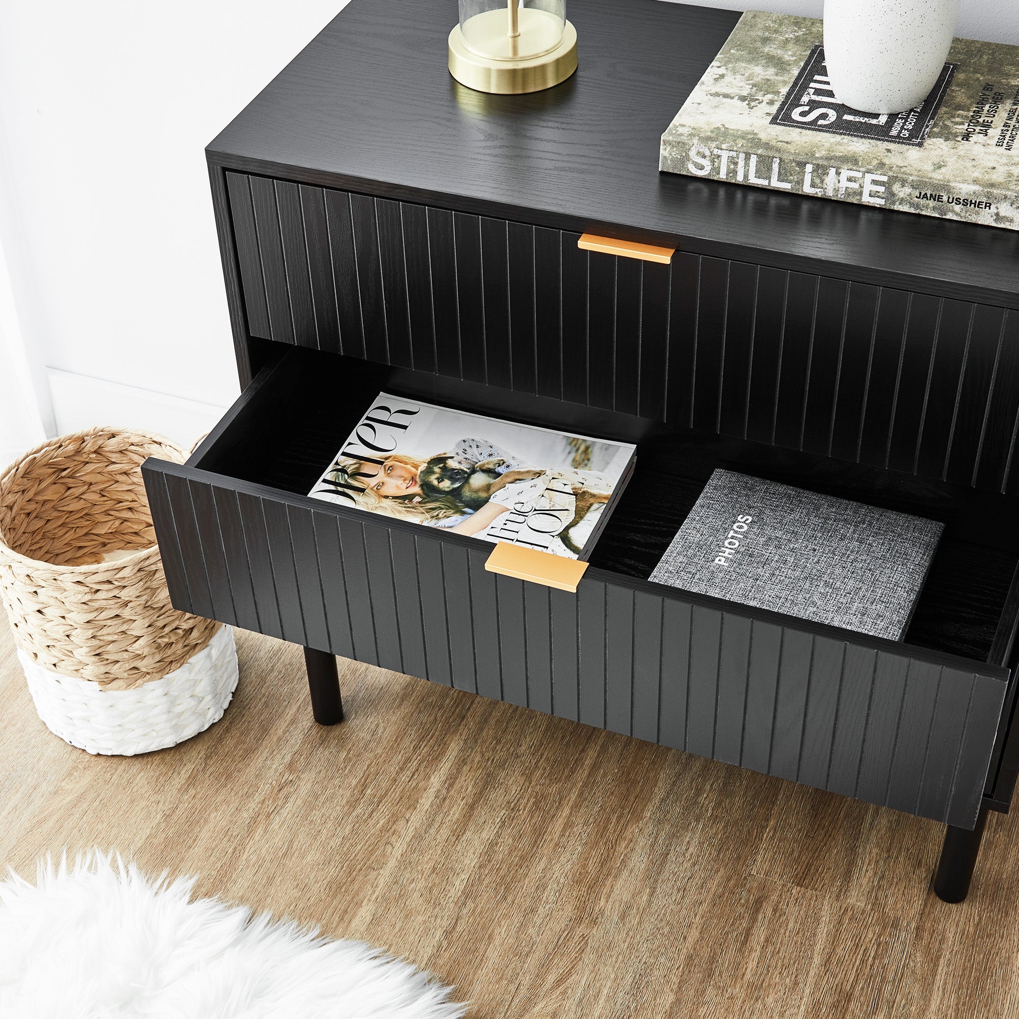 Apia Chest of 3 Drawers Black