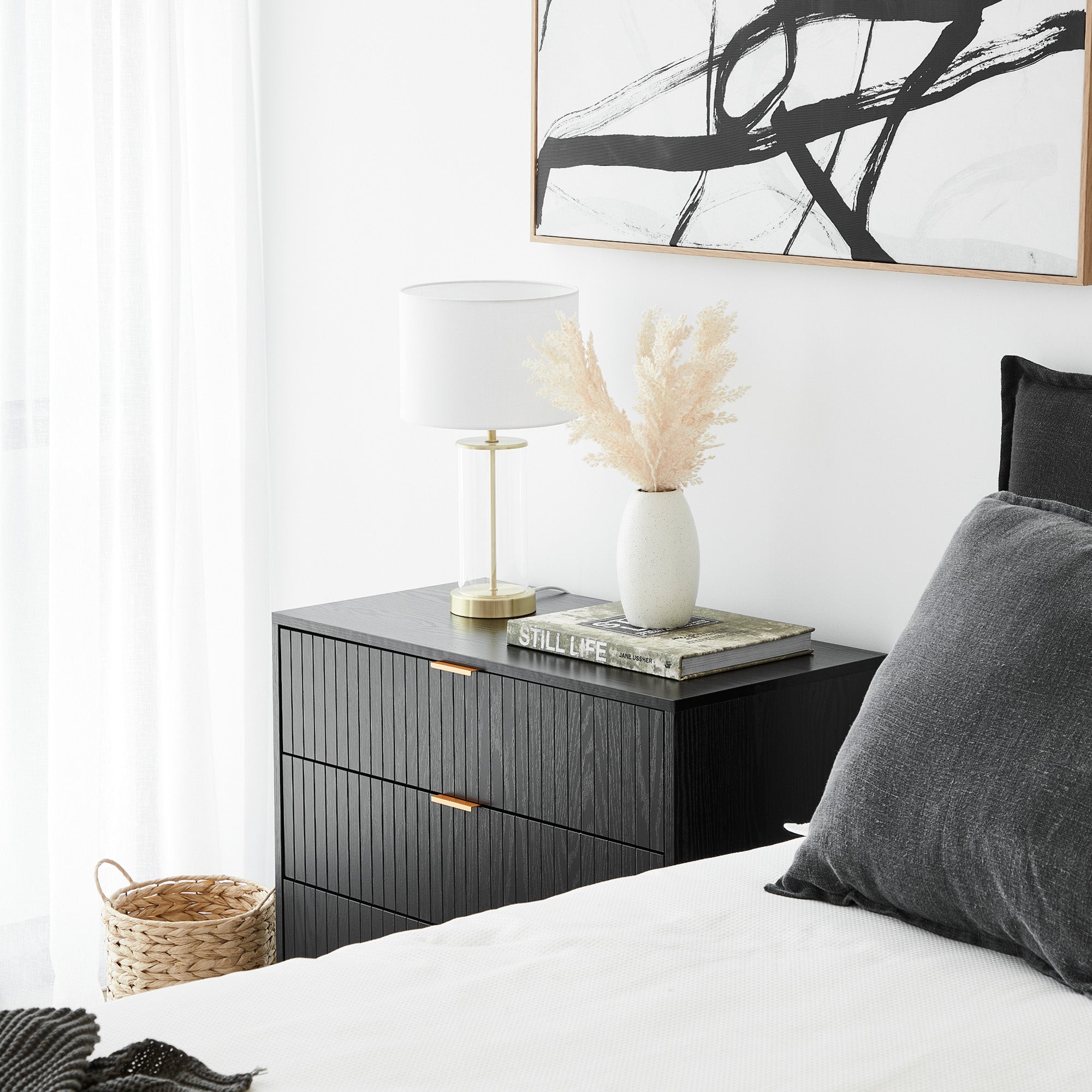 Apia Chest of 3 Drawers Black