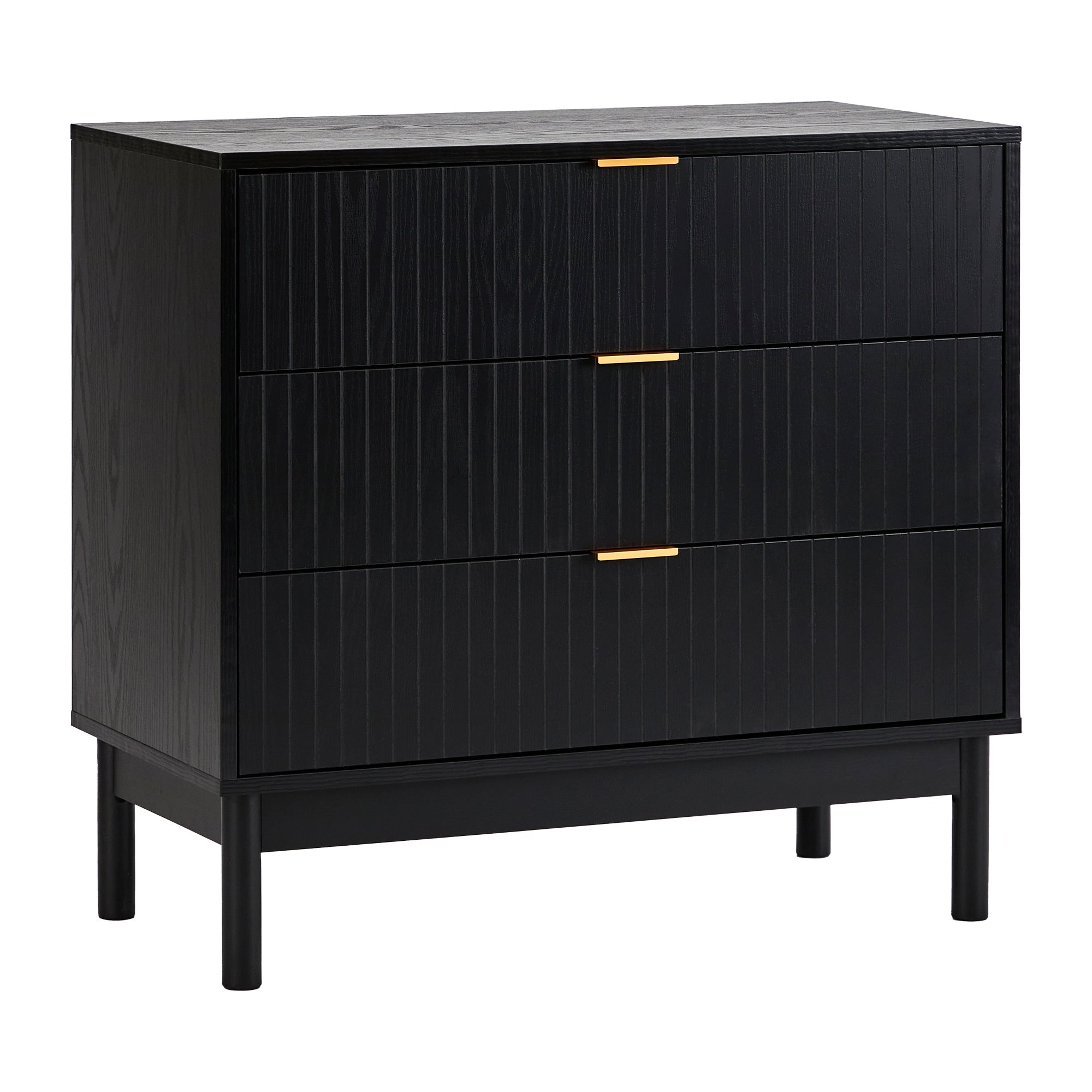 Apia Chest of 3 Drawers Black