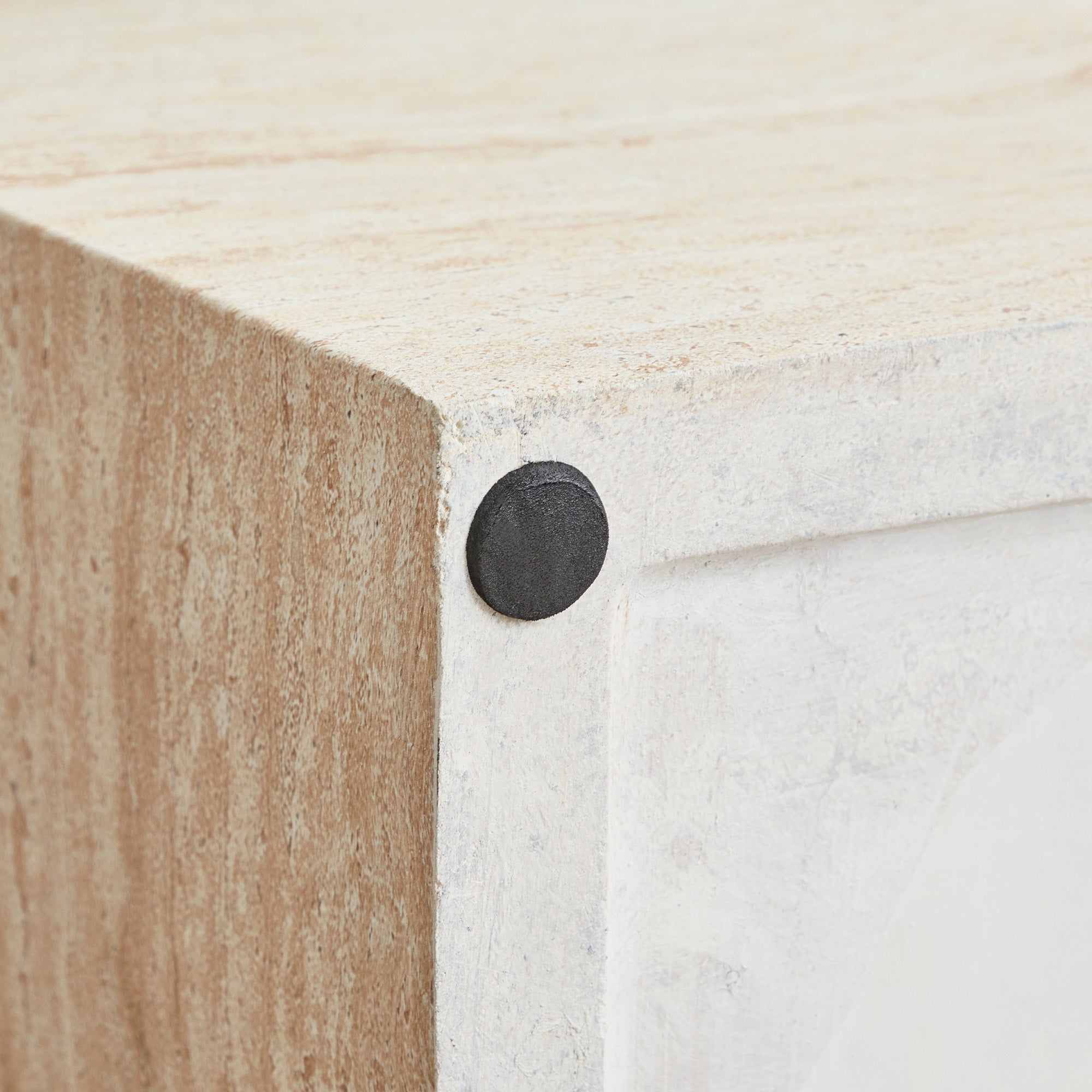 Lucia Travertine Look Side Table