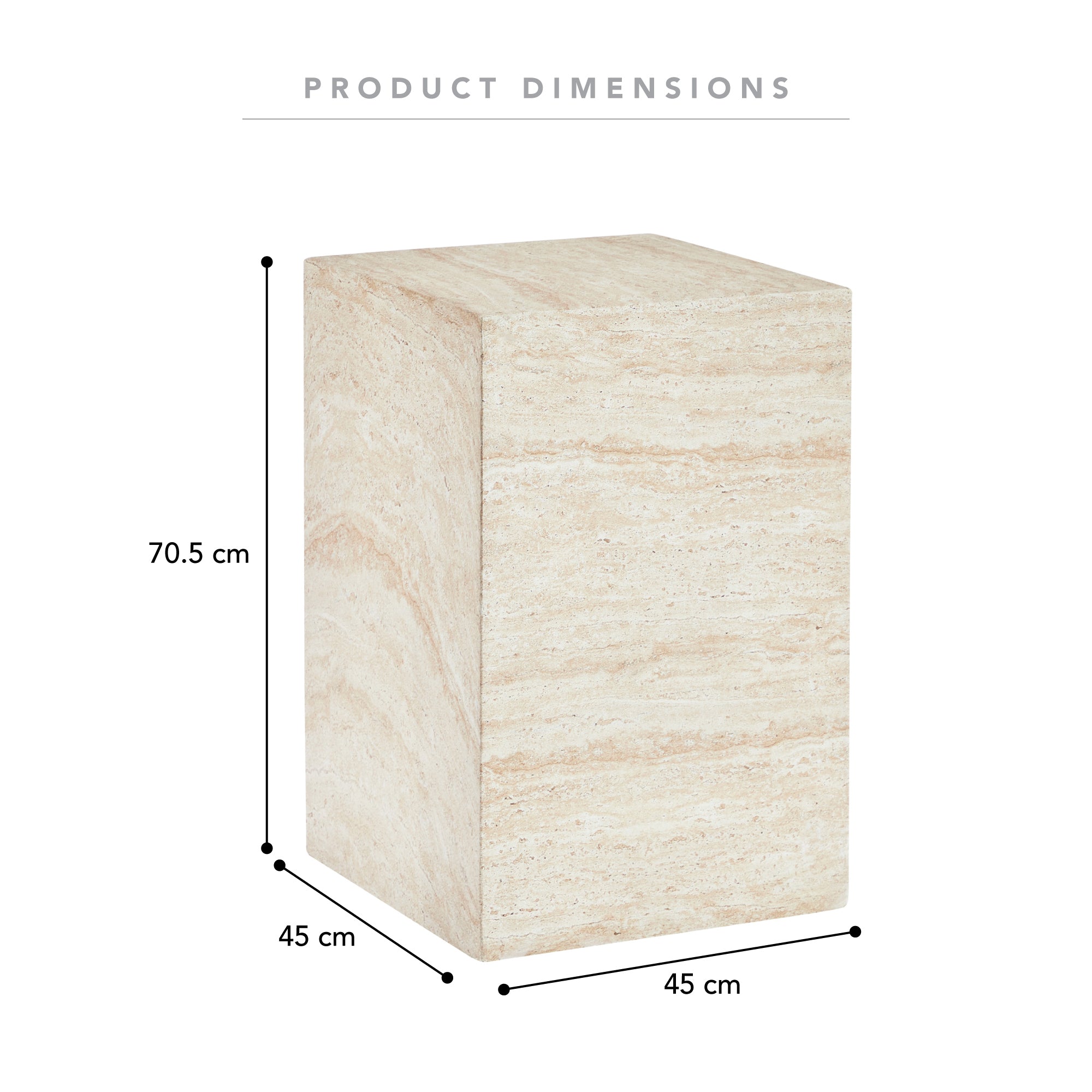 Isabella Travertine Look Plinth