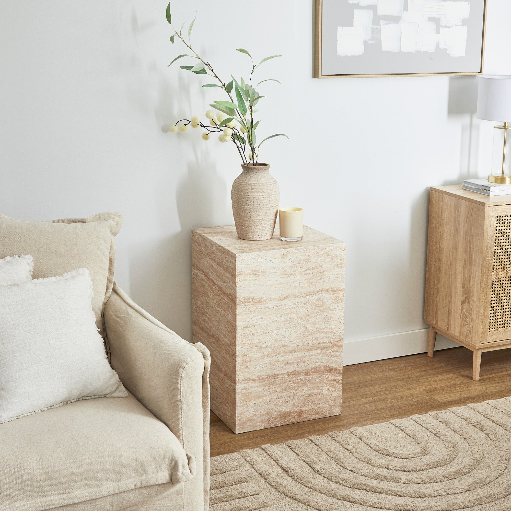 Isabella Travertine Look Plinth