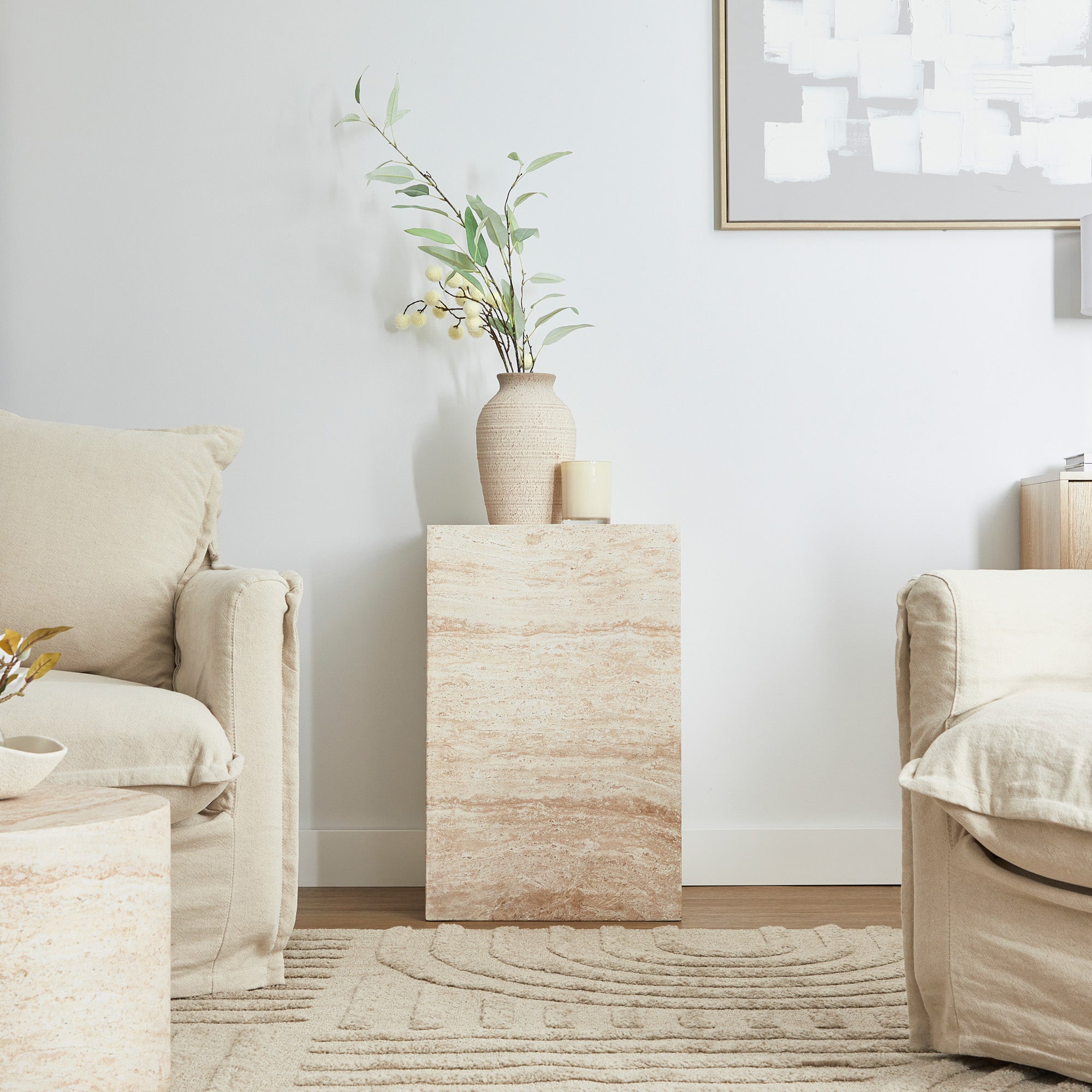 Isabella Travertine Look Plinth