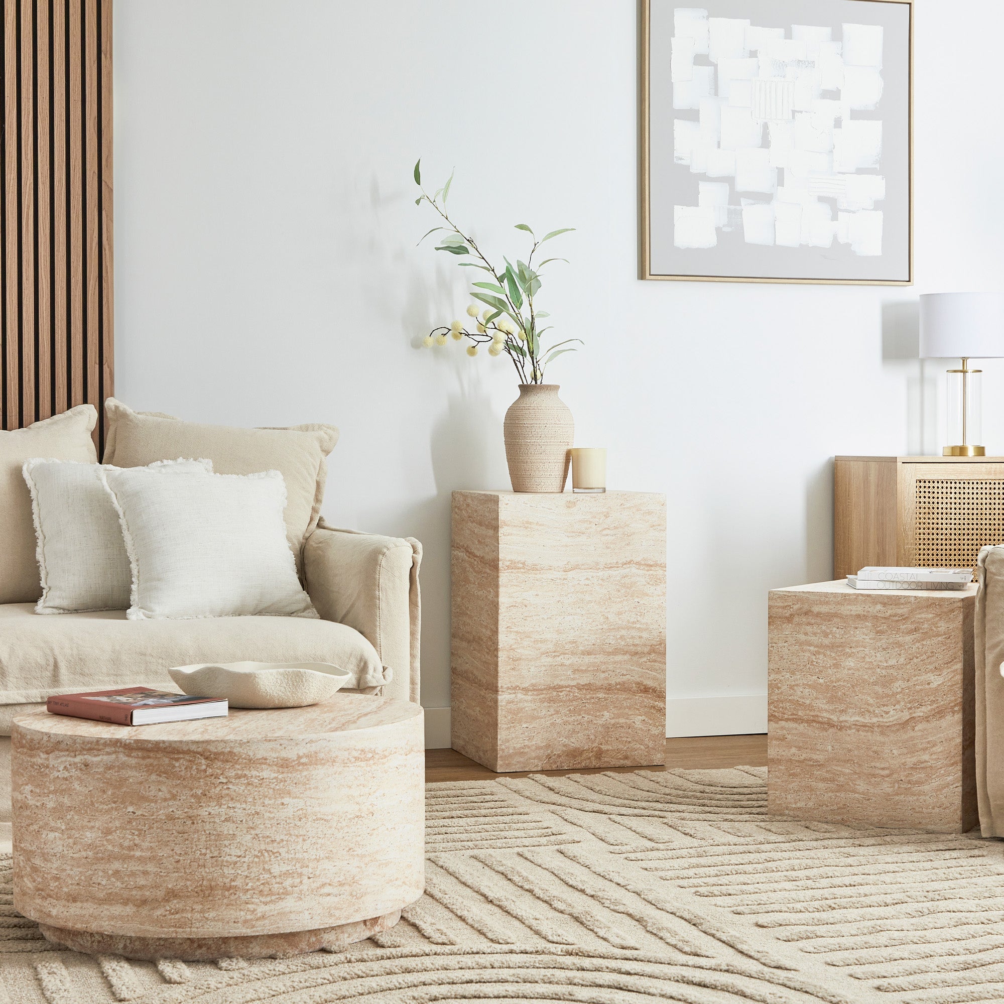 Isabella Travertine Look Plinth