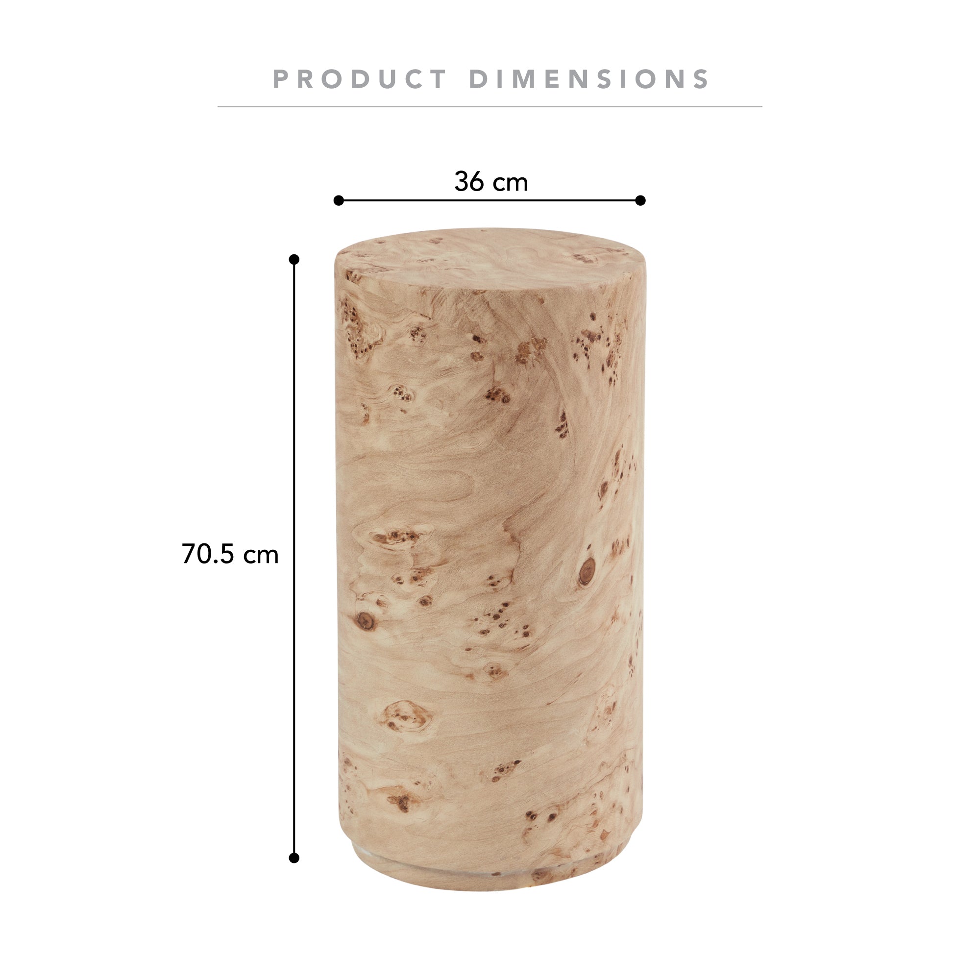 Maria Plinth Burl Look