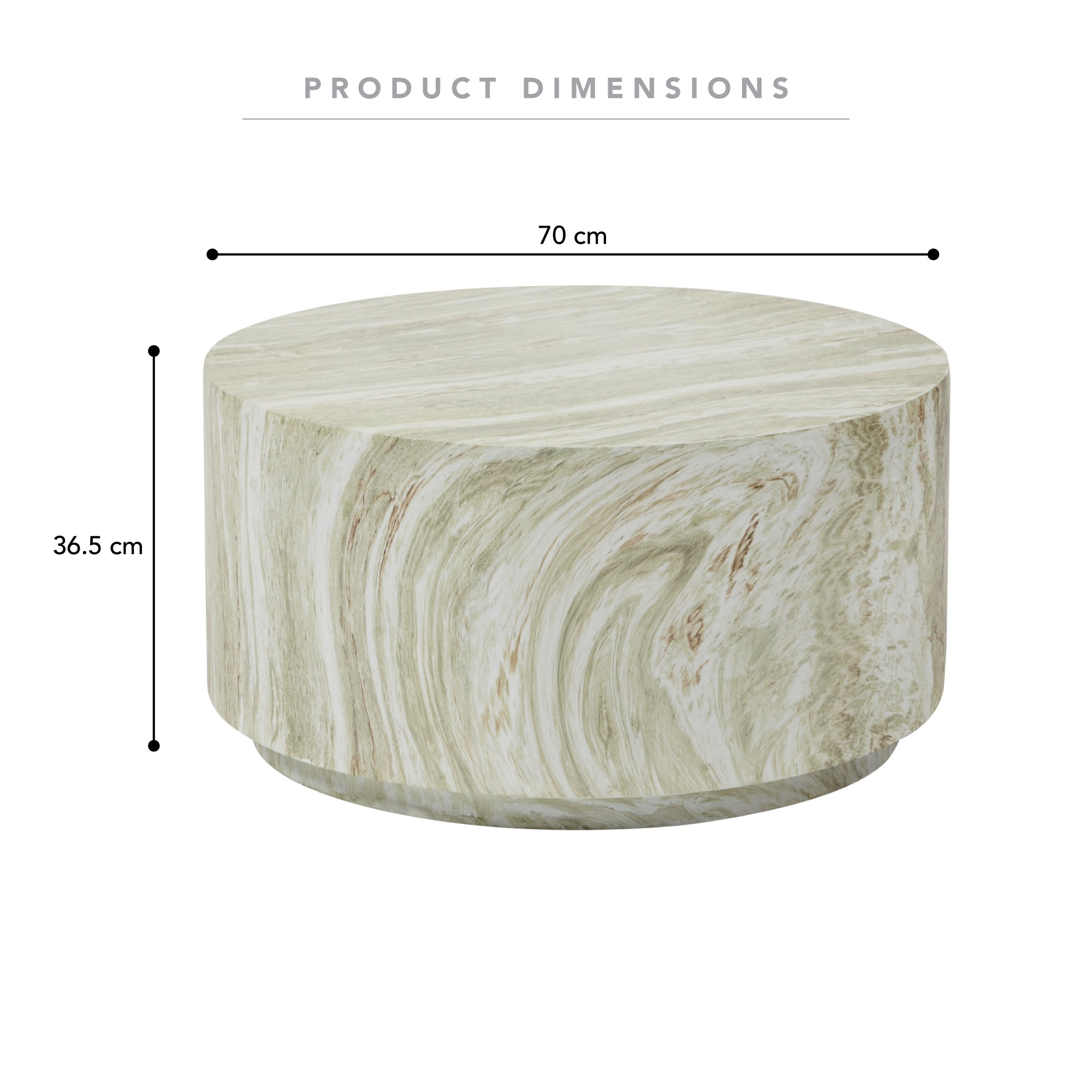 Elena Green Marble Look Coffee Table