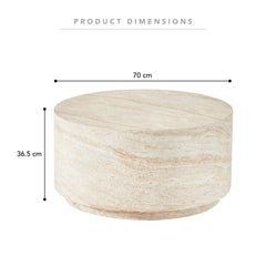 Elena Travertine Look Coffee Table