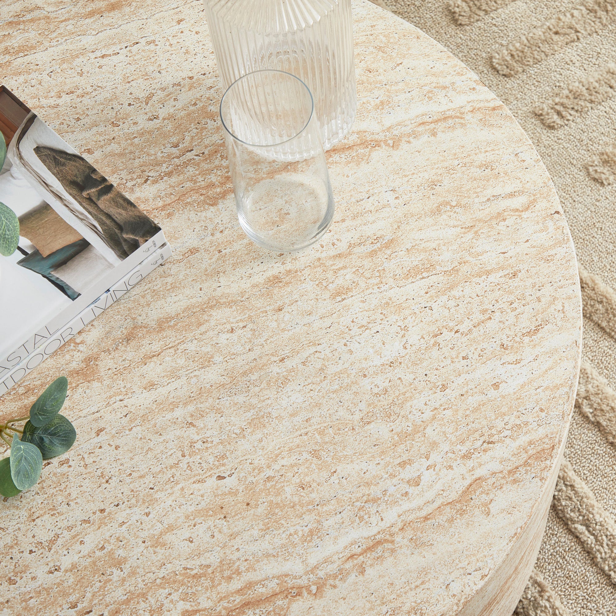 Elena Travertine Look Coffee Table