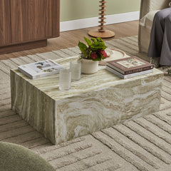 Isla Green Marble Look Coffee Table