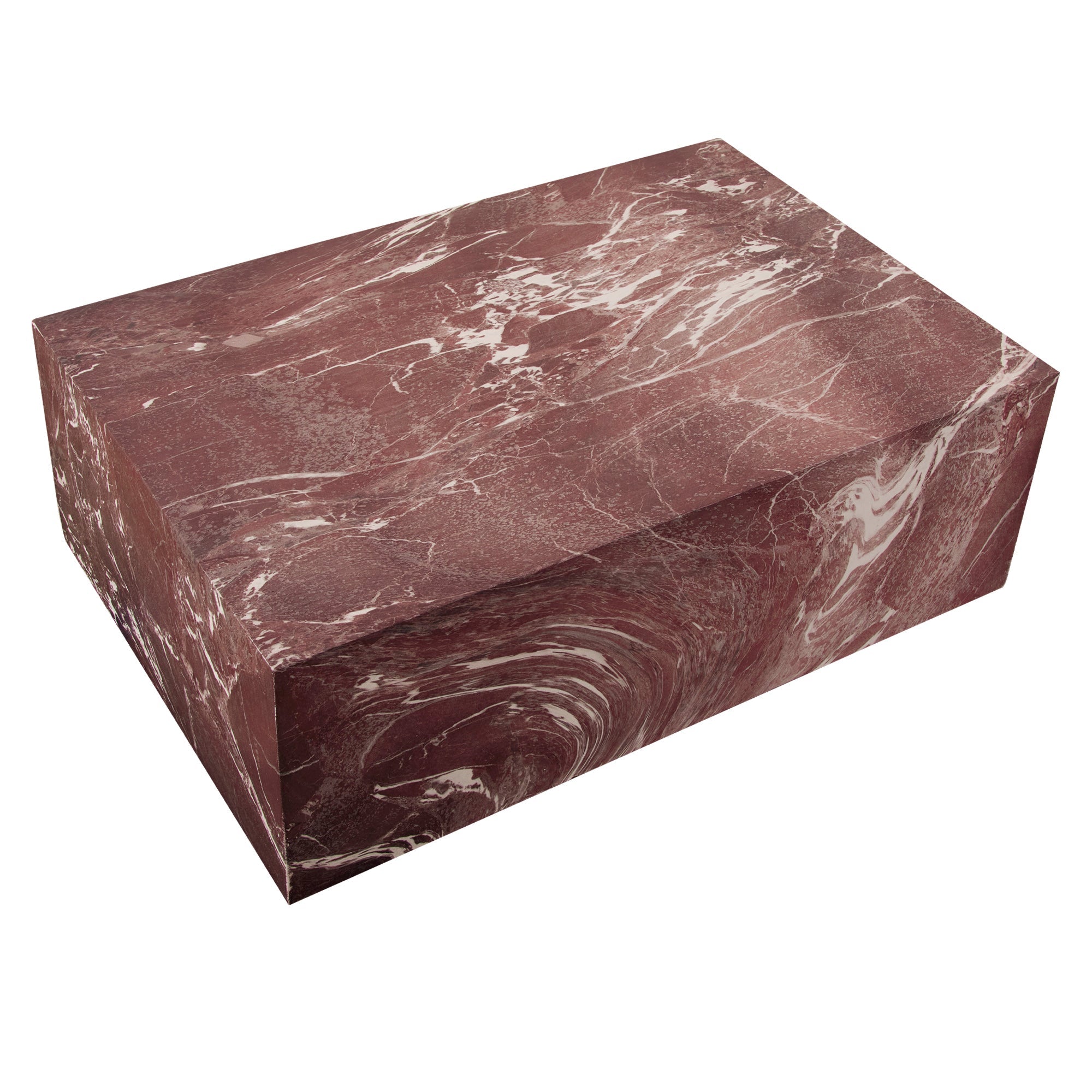 Isla Red Marble Look Coffee Table