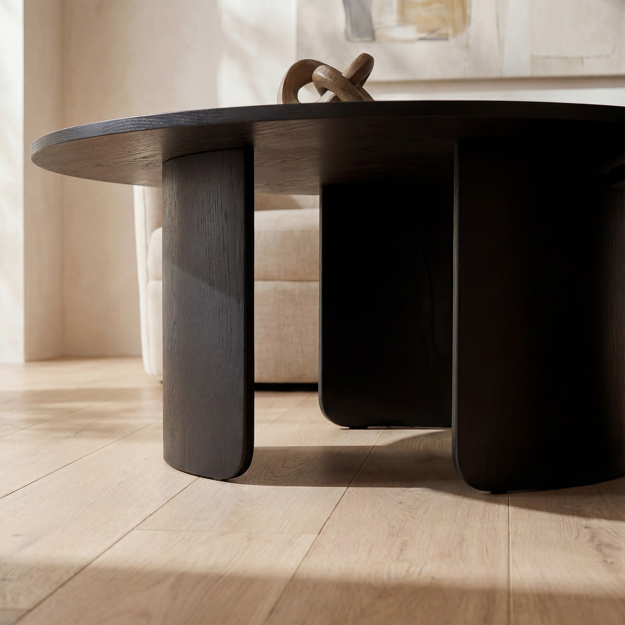 Taupo Coffee Tables Set of 2 Curved Legs Black