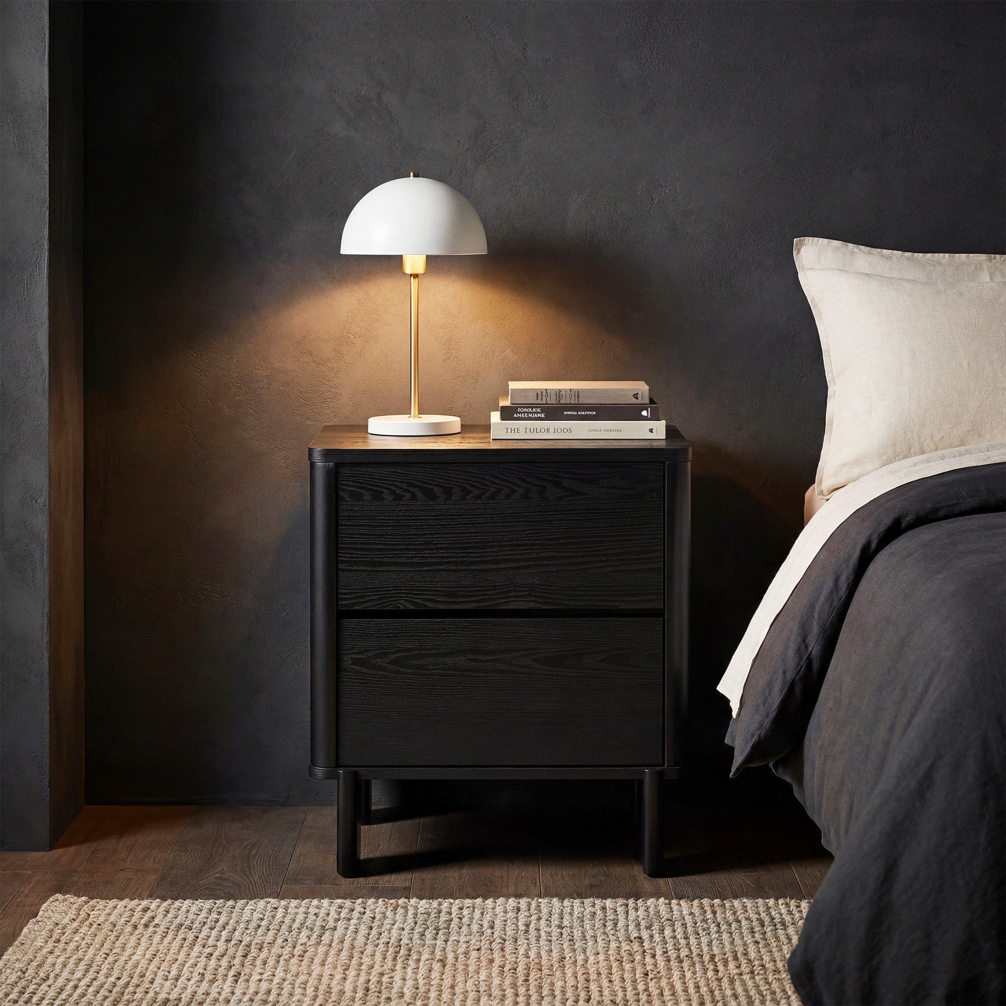 Taupo Bedside Table Black