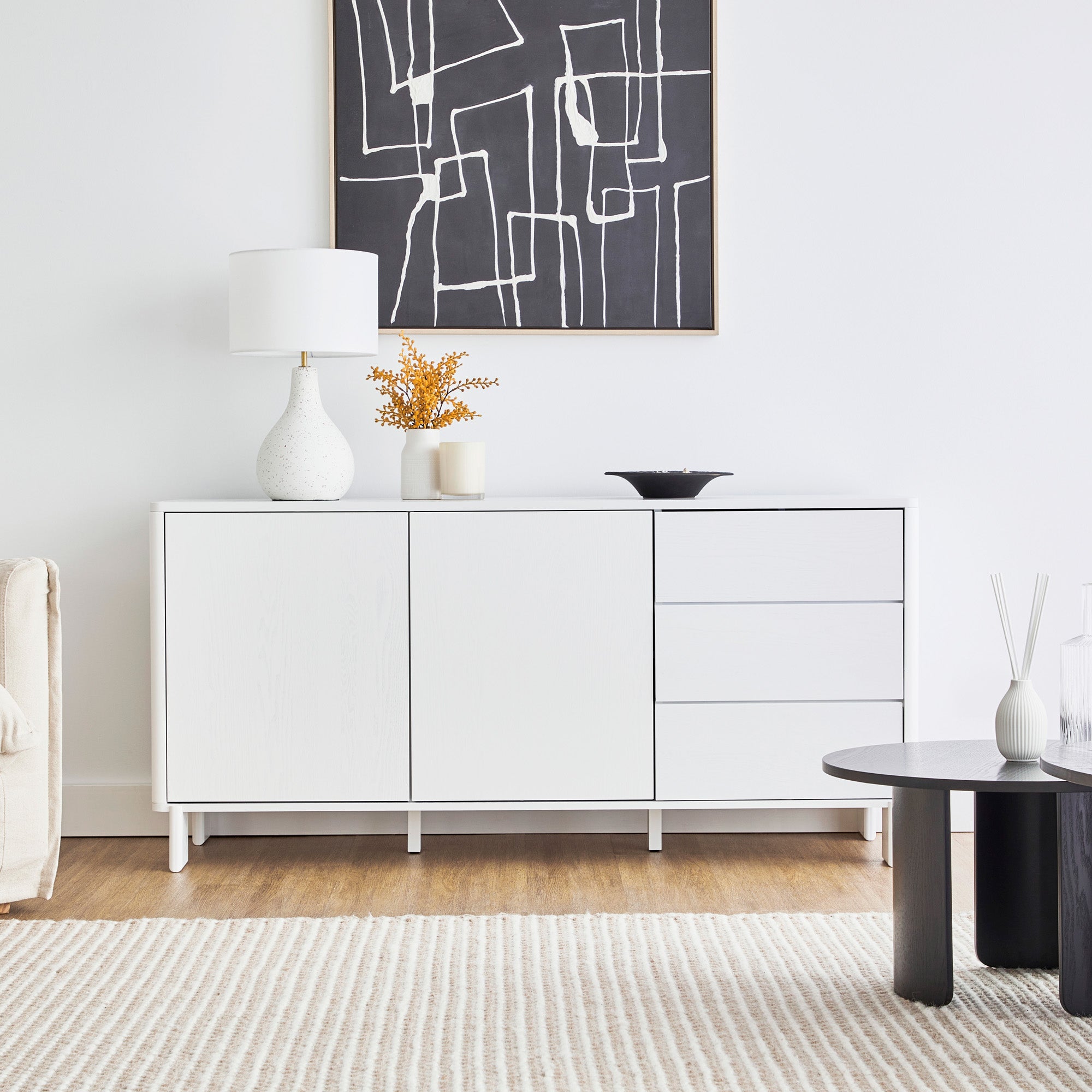 Taupo Sideboard in White (150cm)