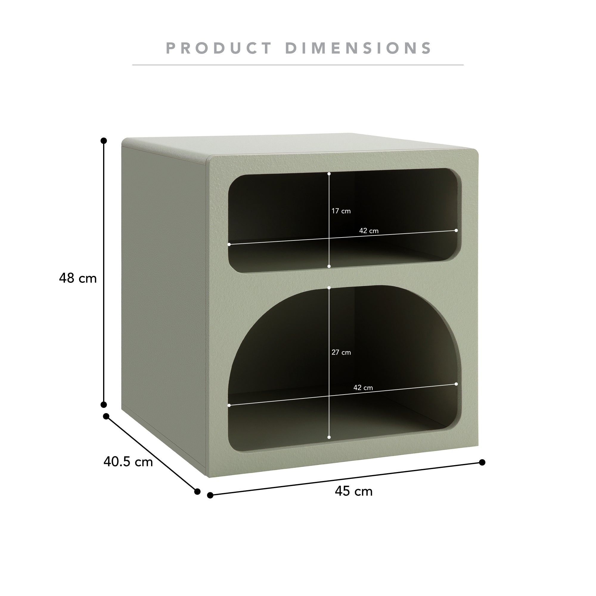 Santorini Bedside Table Green (Set of 2)
