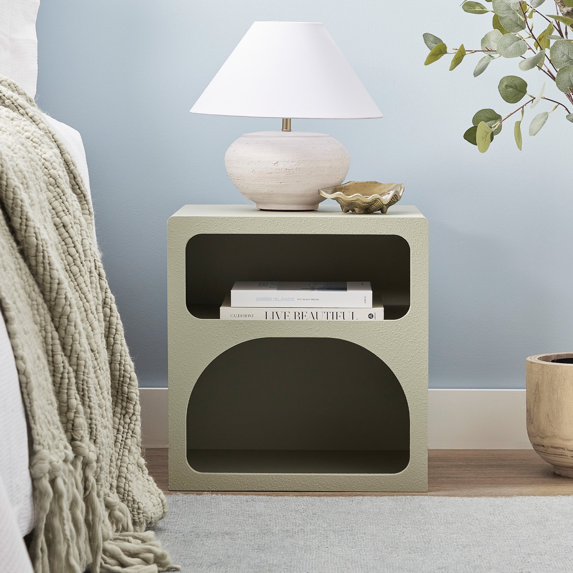 Santorini Bedside Table Green