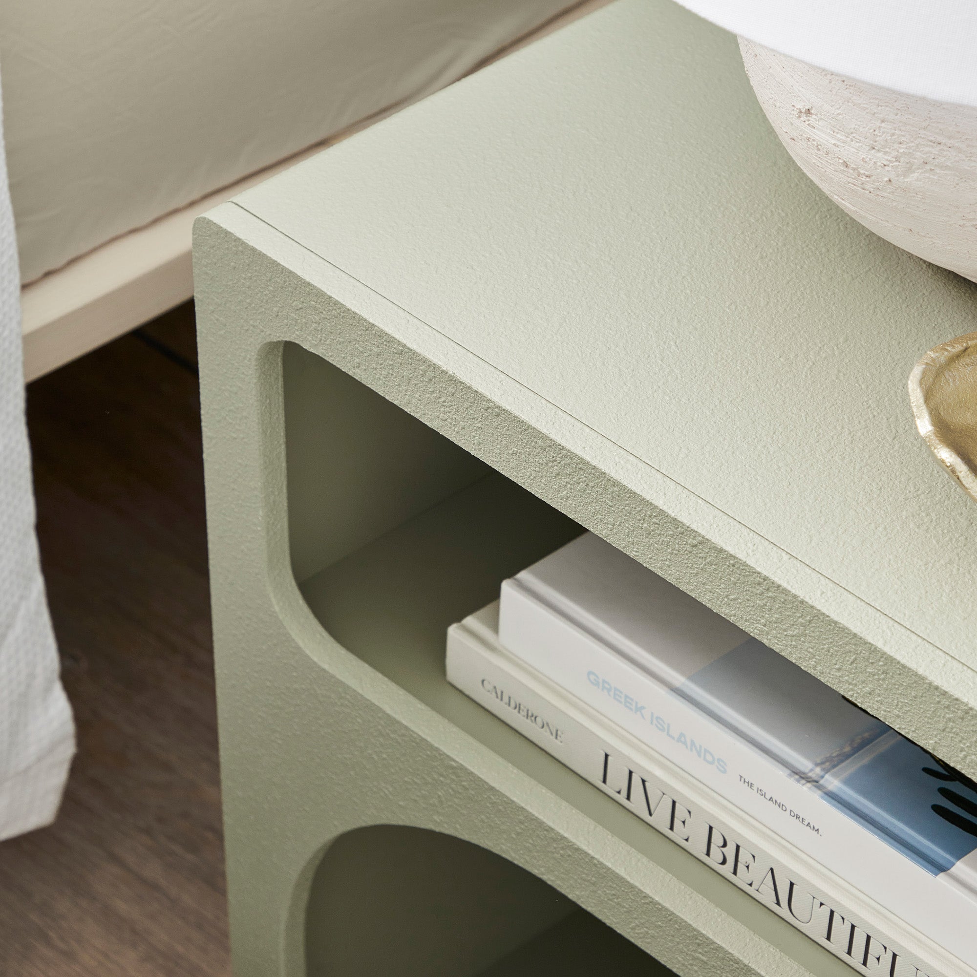 Santorini Bedside Table Green (Set of 2)