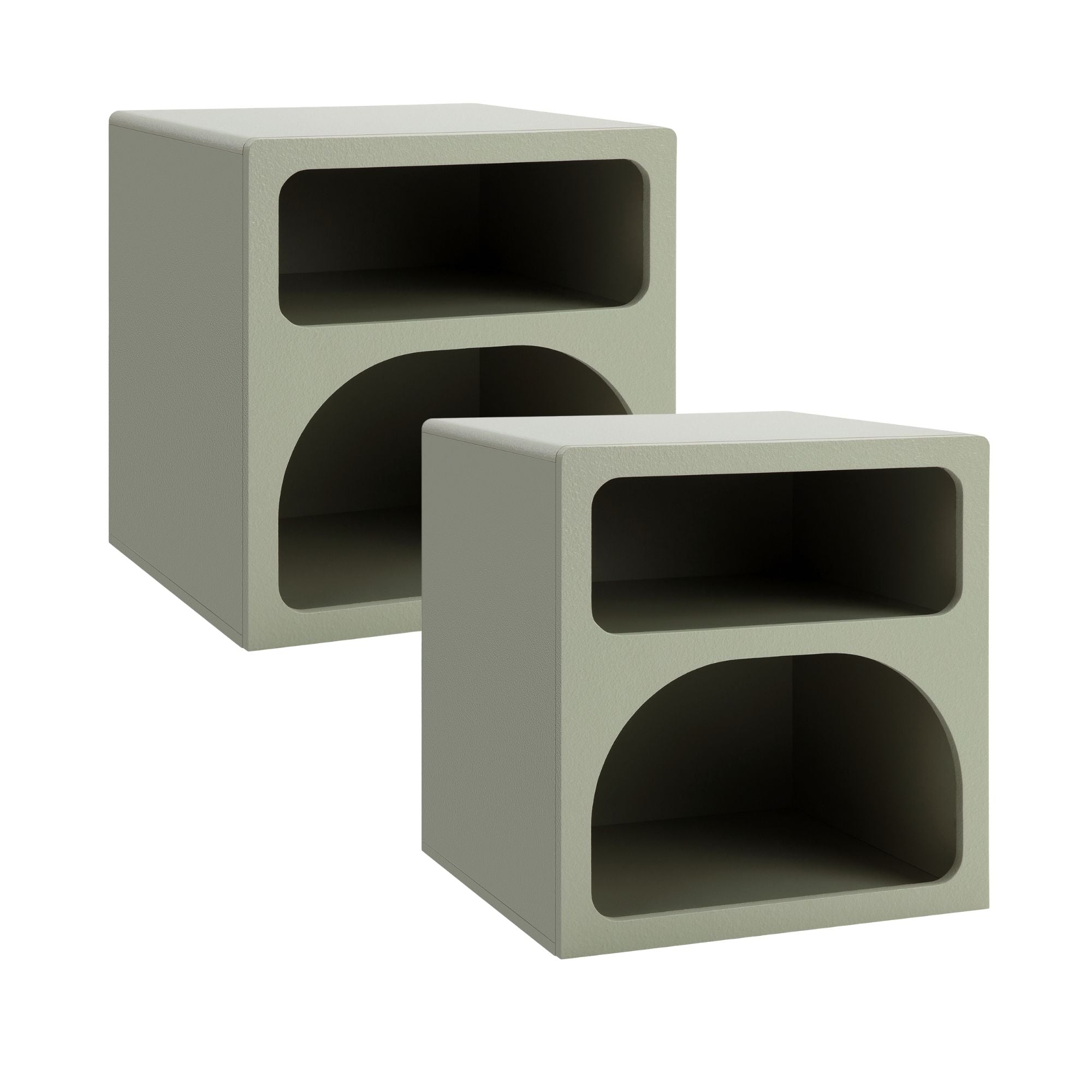 Santorini Bedside Table Green (Set of 2)