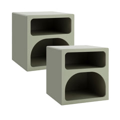 Santorini Bedside Table Green (Set of 2)
