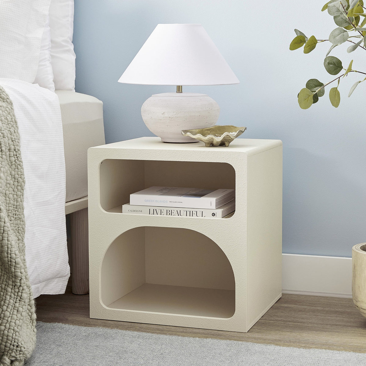 Santorini Bedside Table Off-White