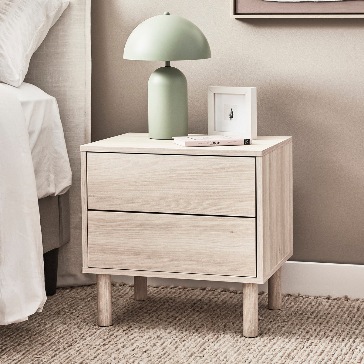 Norquay Bedside Table Light Oak