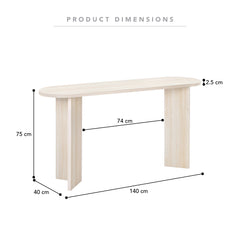 Norquay Console Table Light Oak (140cm)