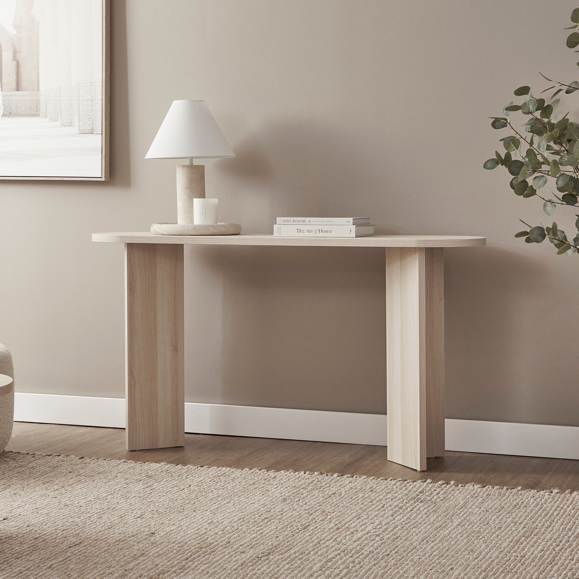 Norquay Console Table Light Oak (140cm)