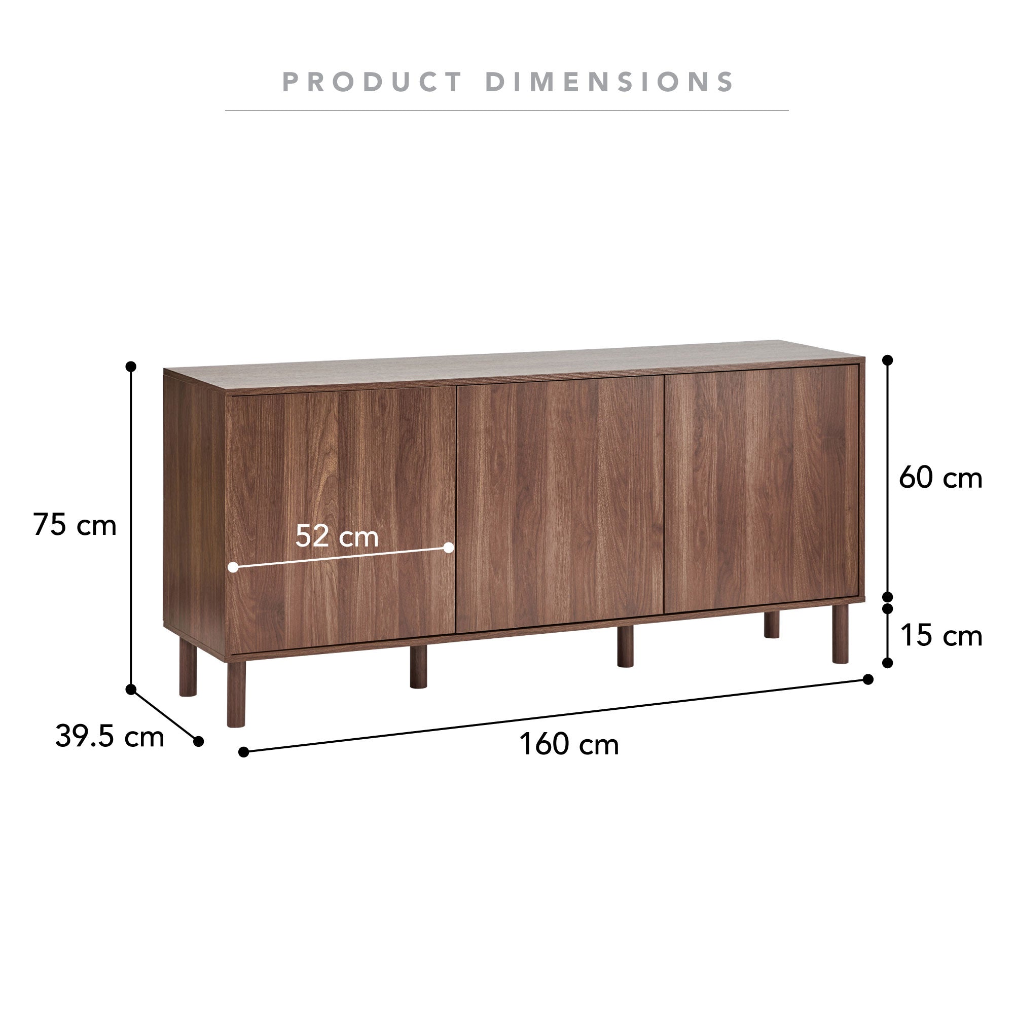 Norquay Sideboard Walnut (160cm)