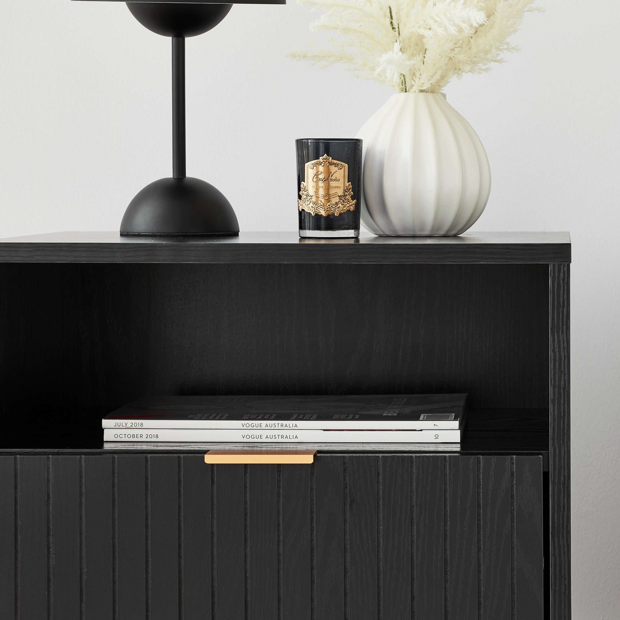 Apia Bedside Table Black