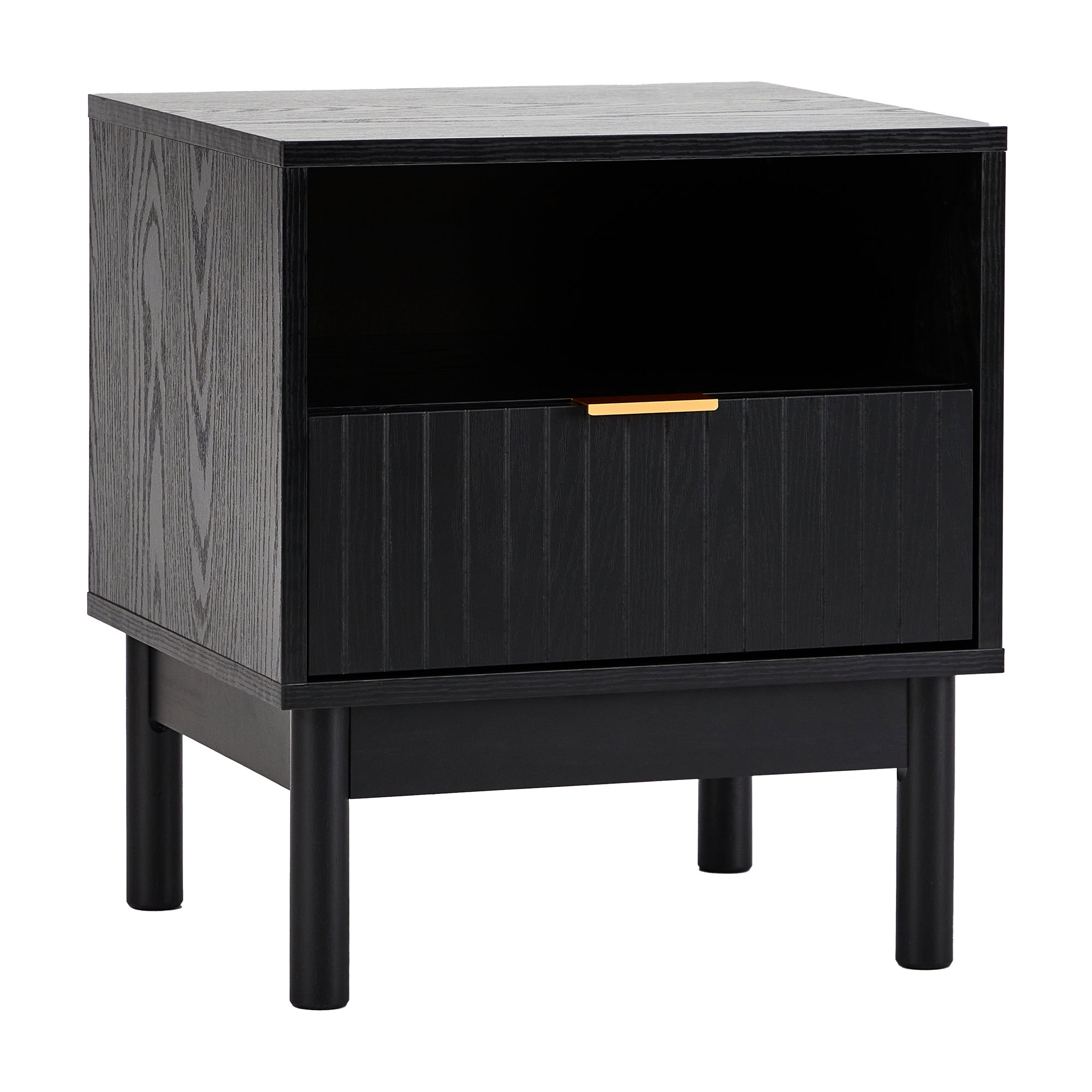 Apia Bedside Table Black