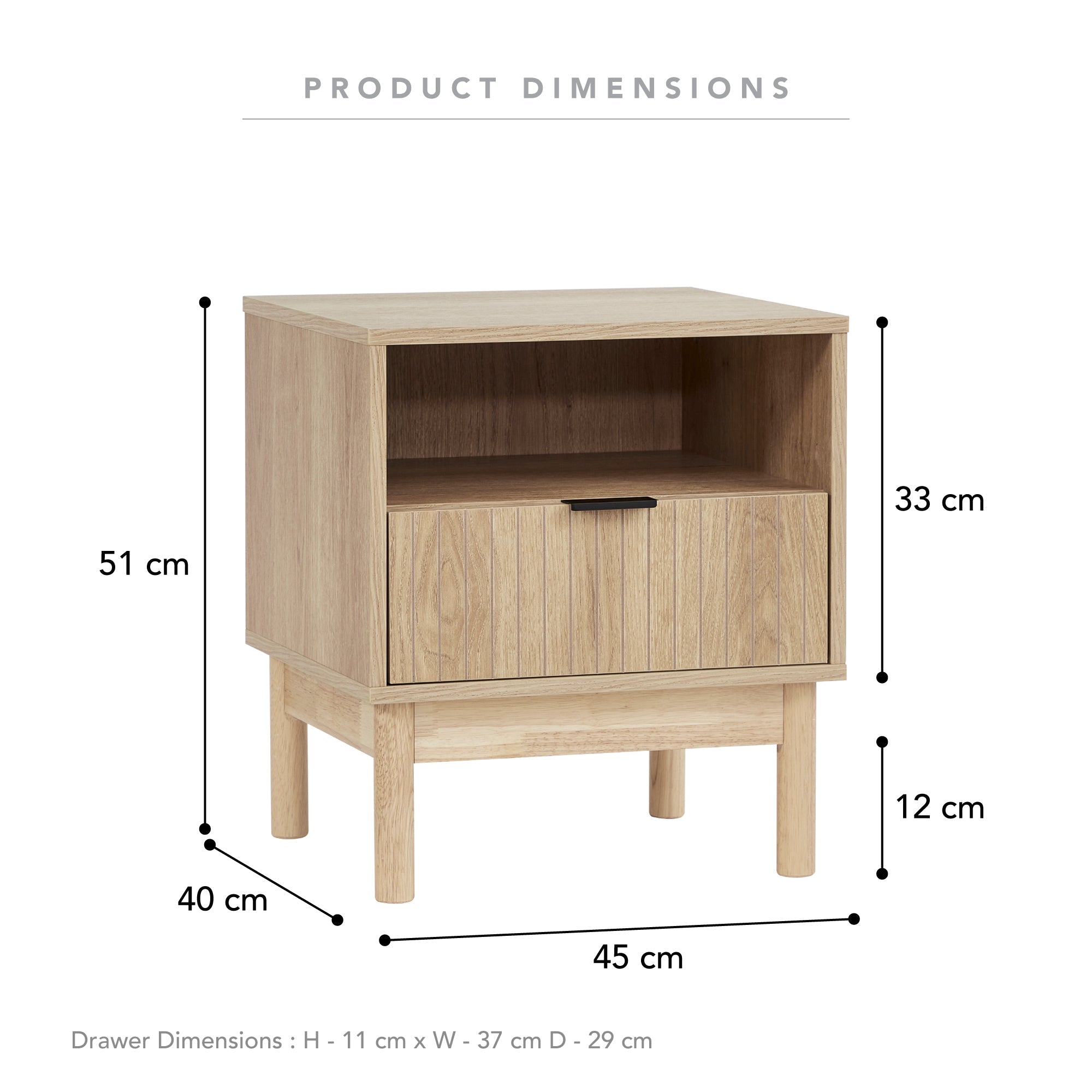 Apia Bedside Table Natural