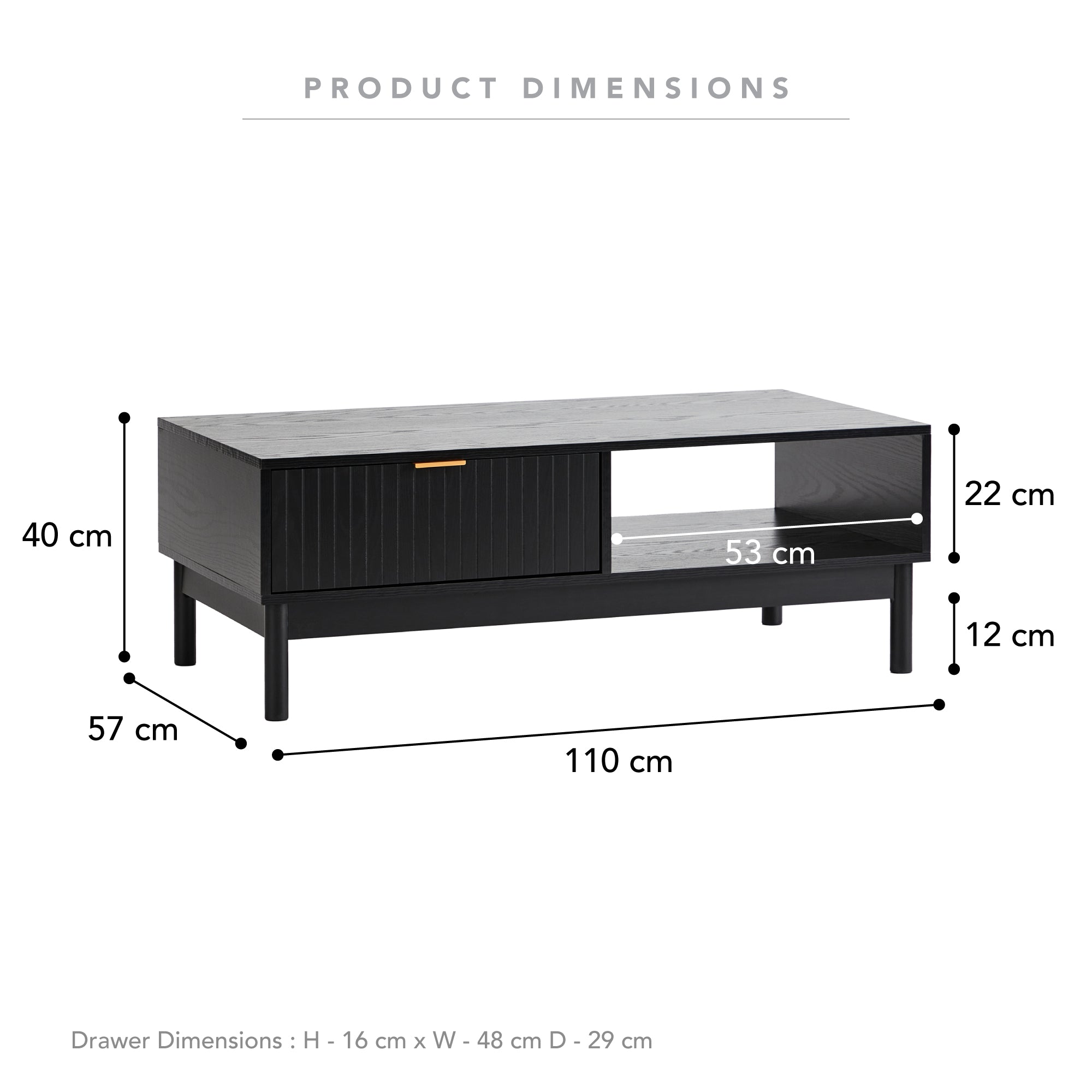 Apia Coffee Table Black