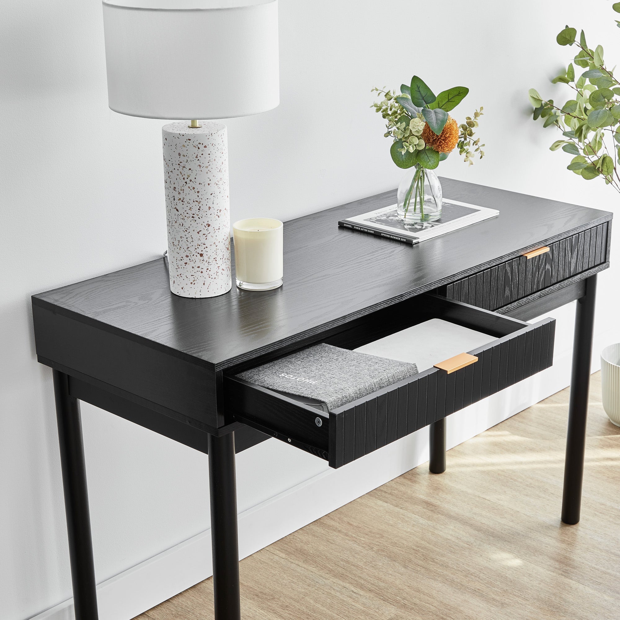Apia Console Table Black (120cm)