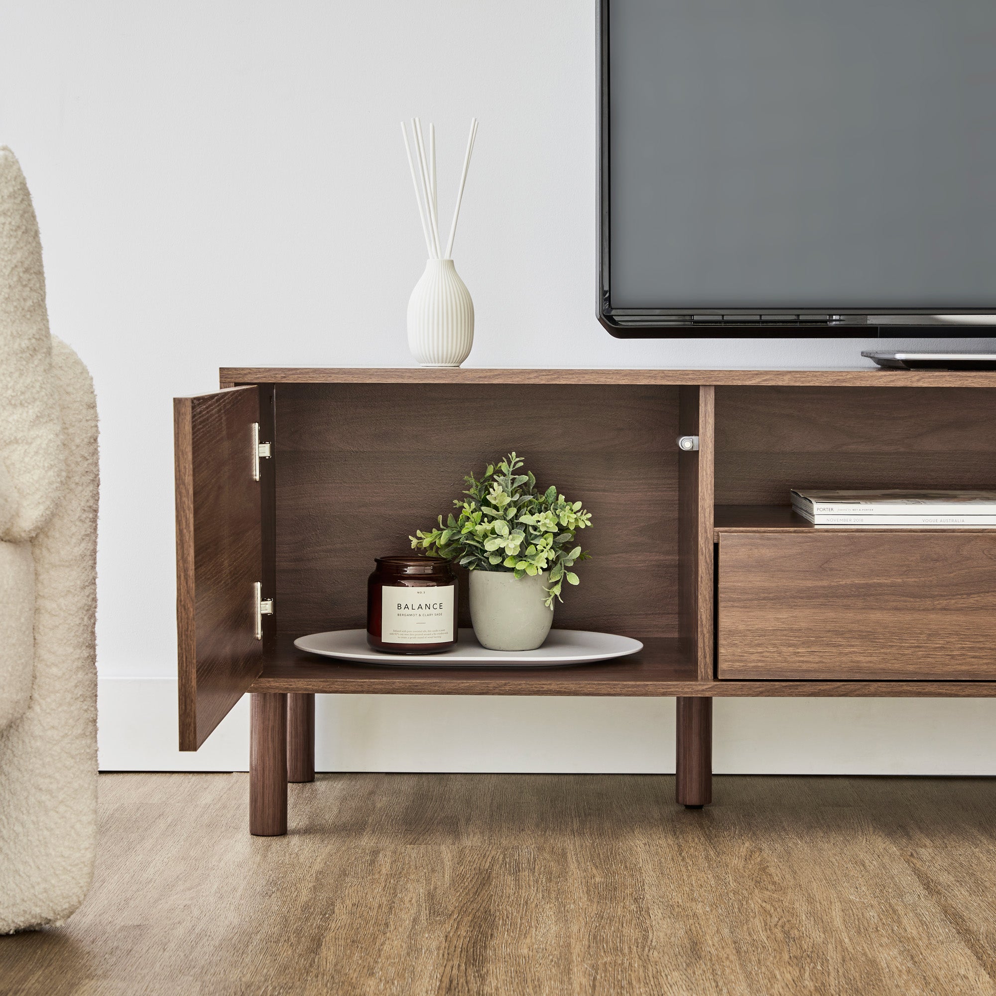 Norquay Entertainment Unit Walnut (180cm)