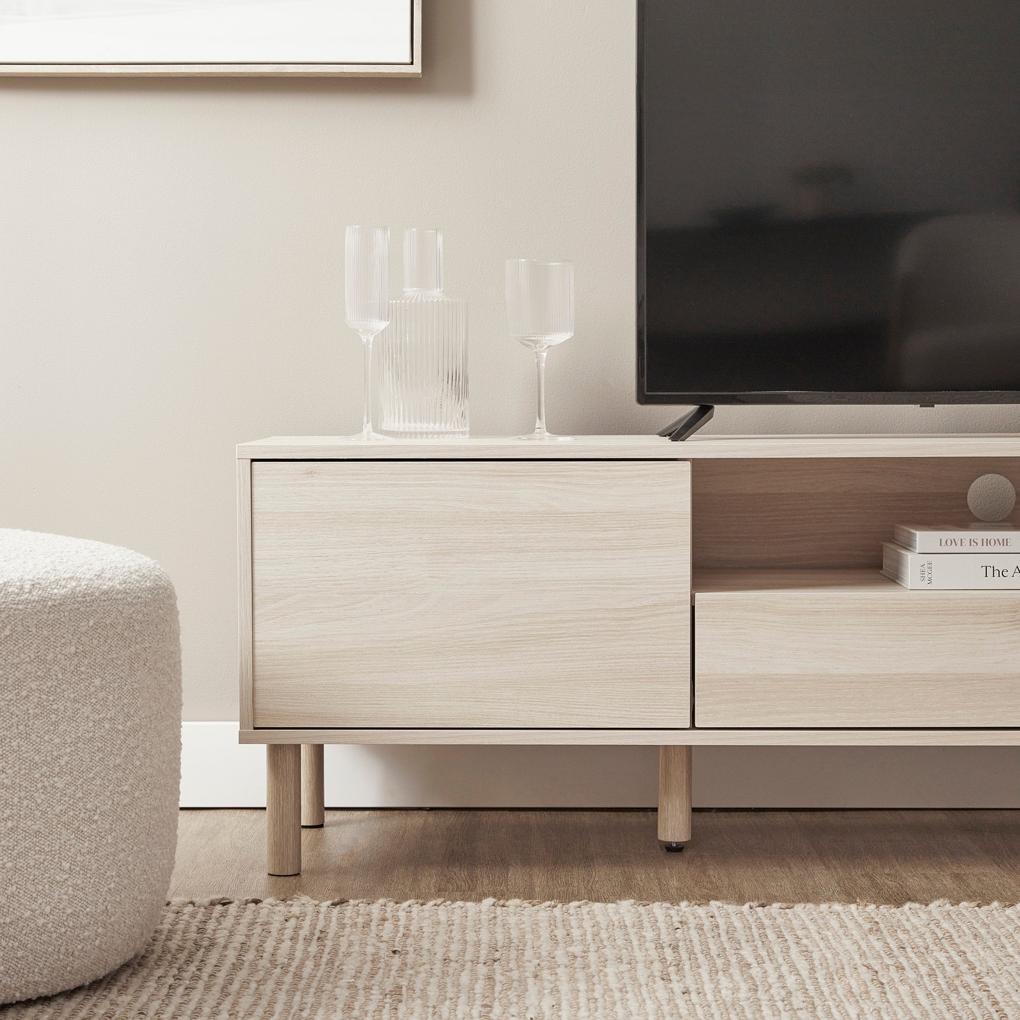 Norquay Entertainment Unit Light Oak (180cm)