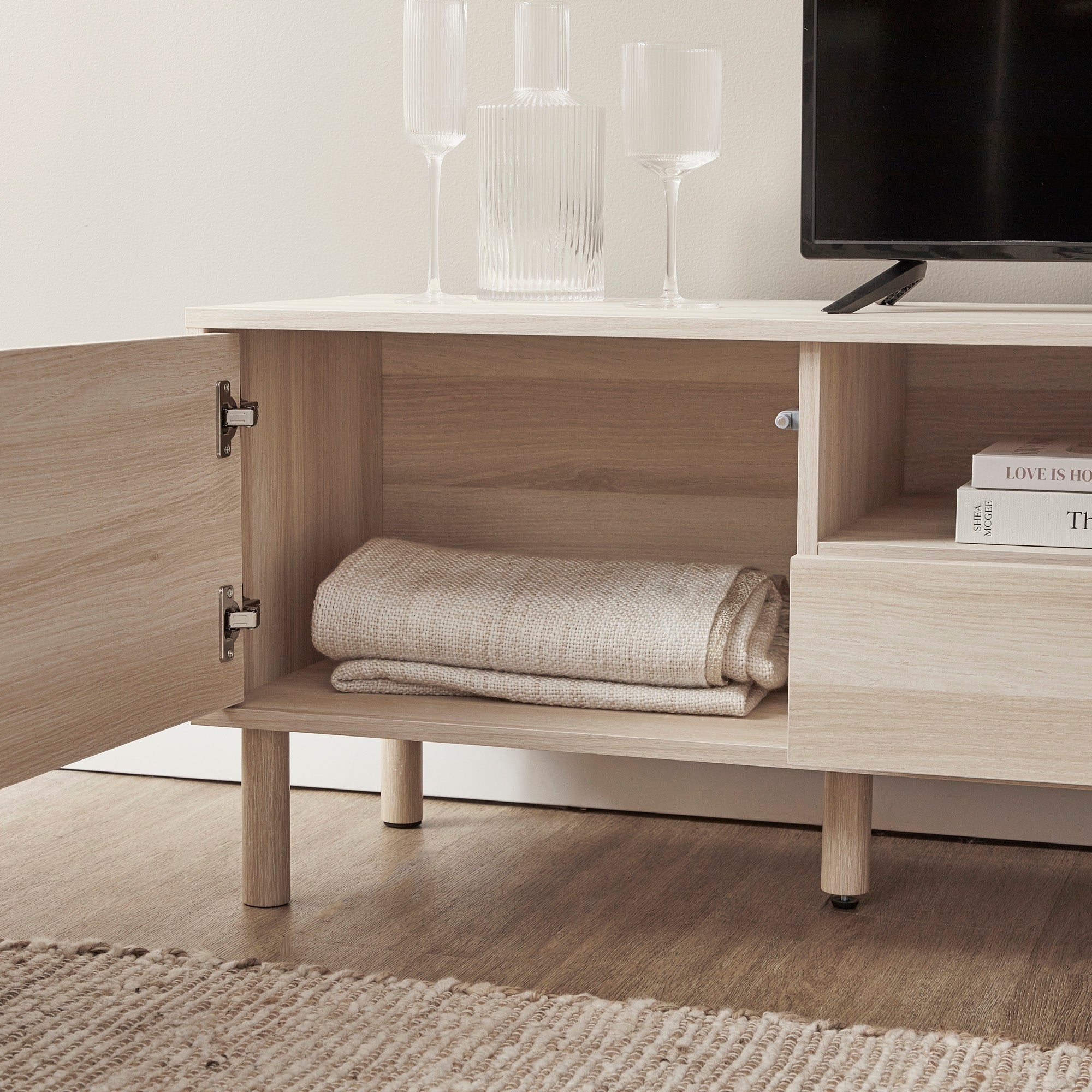 Norquay Entertainment Unit Light Oak (180cm)