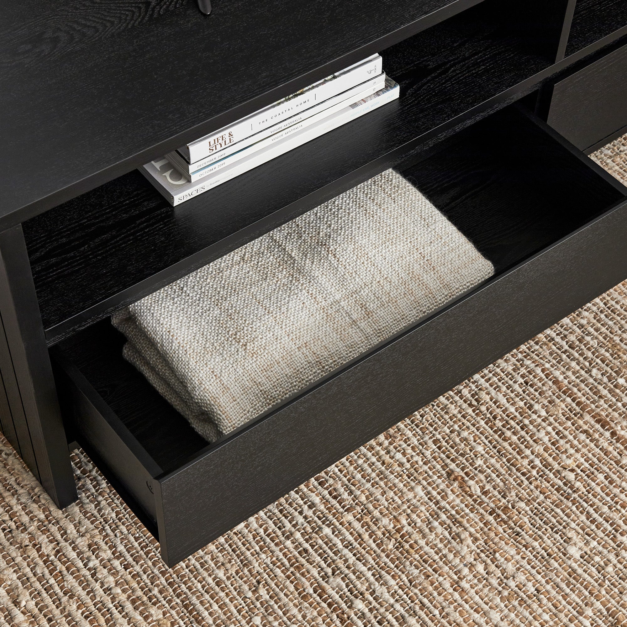Harper Entertainment Unit Black (150cm)