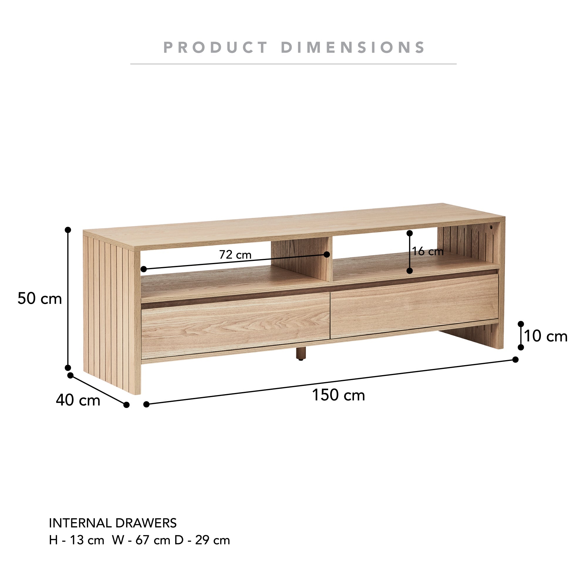 Harper Entertainment Unit Natural (150cm)