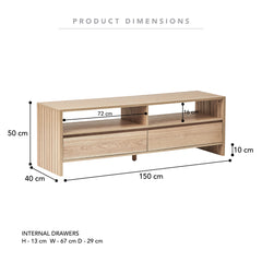 Harper Entertainment Unit Natural (150cm)
