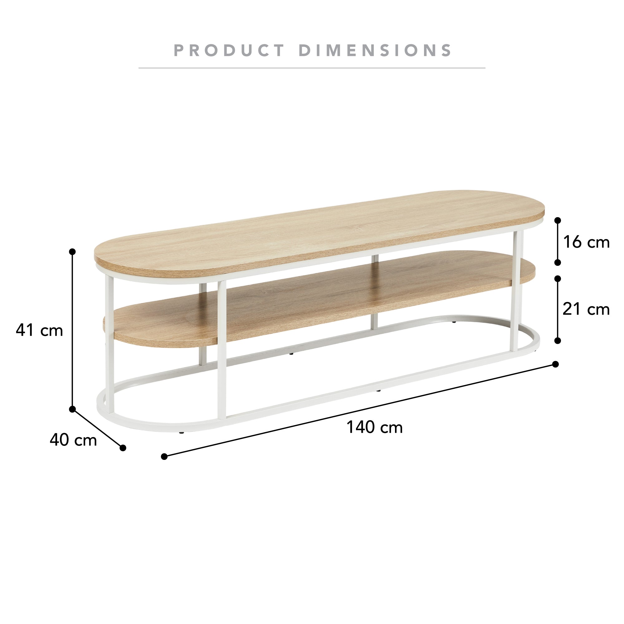 Sonoma Entertainment Unit White (140cm)