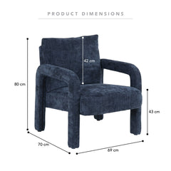 Foster Armchair Navy (Set of 2)