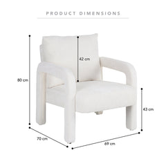 Foster Armchair Cream (Set of 2)