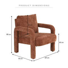 Foster Armchair Rust (Set of 2)