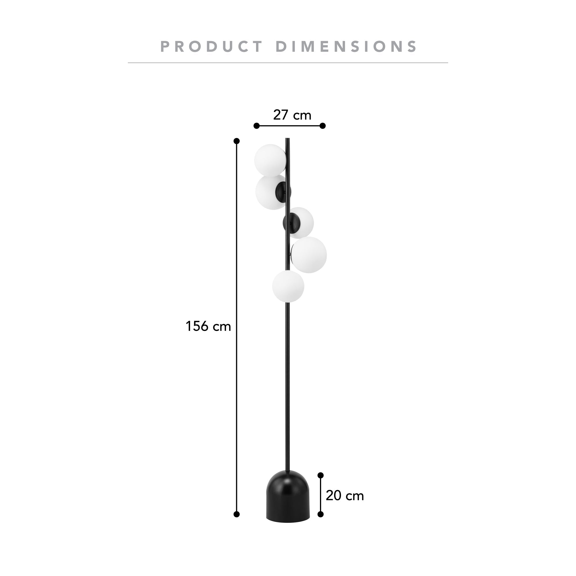 Mateo Cluster Floor Lamp Black