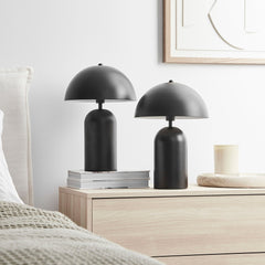 Mushroom Table Lamp Black (Set of 2)